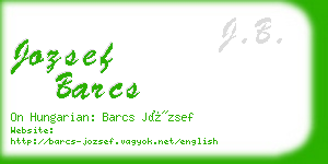 jozsef barcs business card